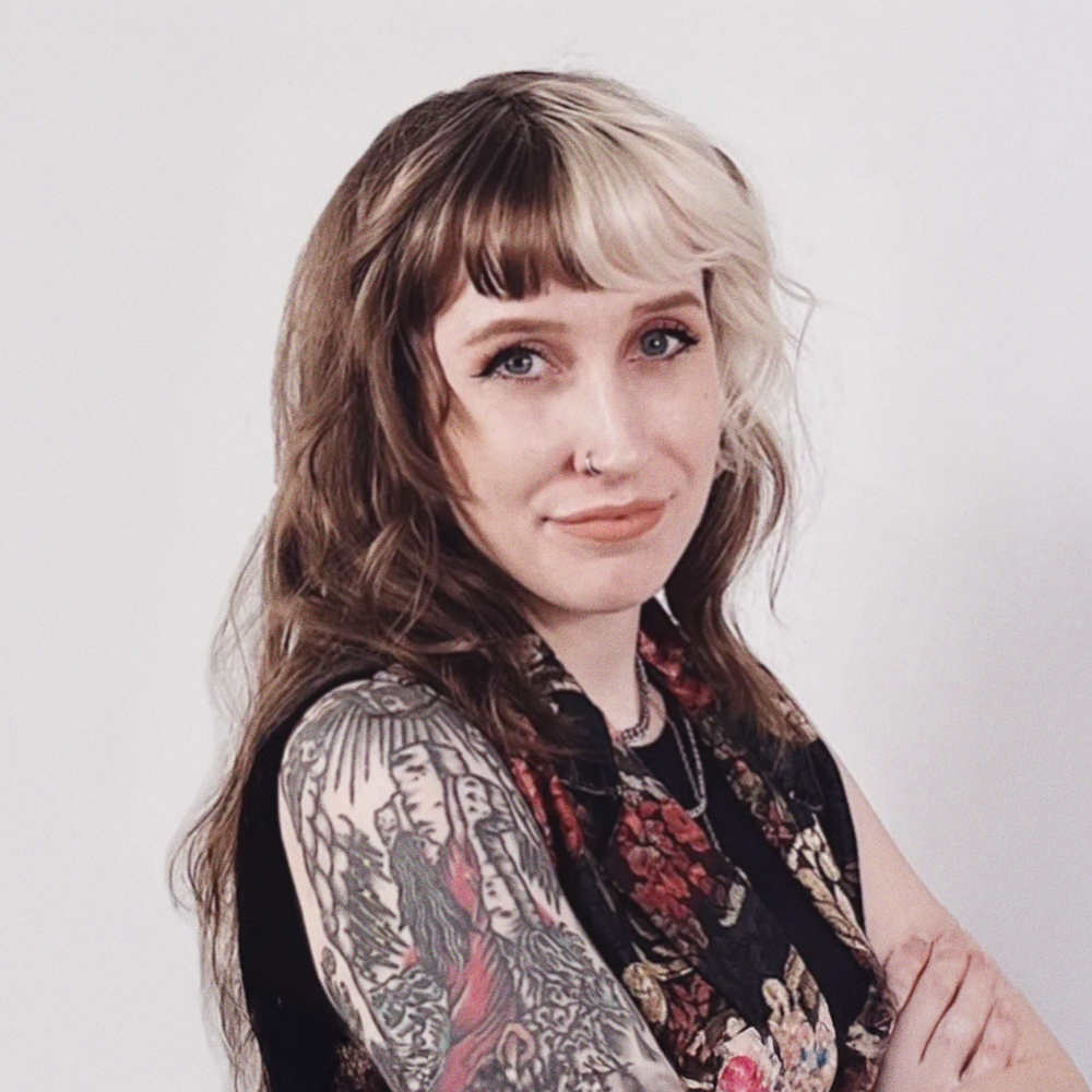 Jenna, the stylist, in her Denver studio